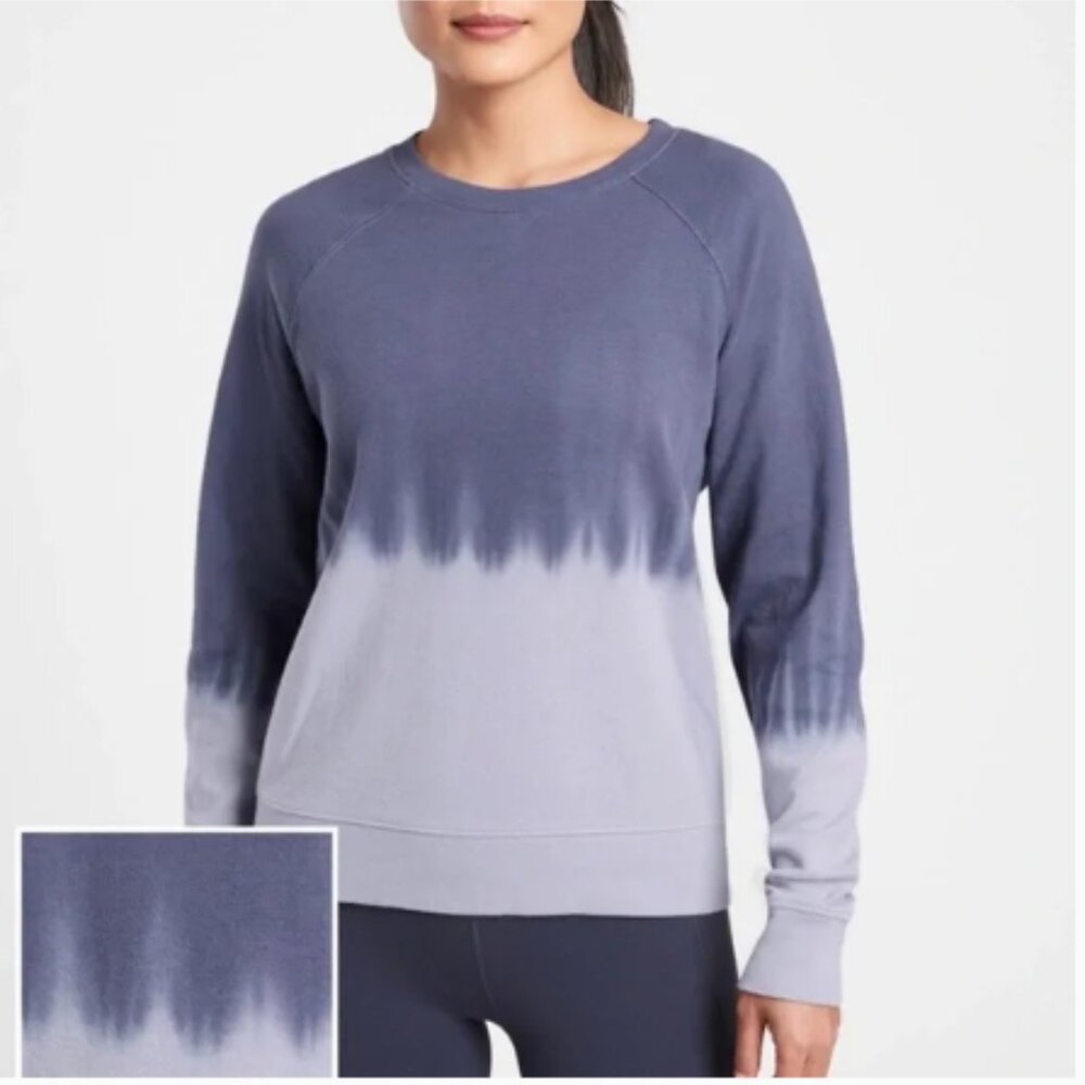 Athleta Sundown Medieval Violet Dip Dye Sweatshirt (330)